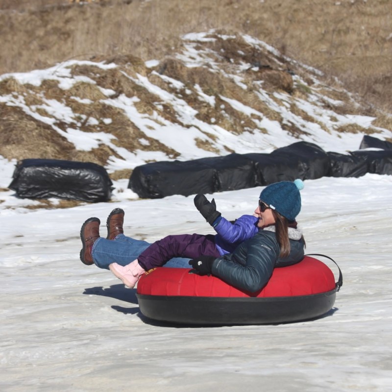 a person lying on the snow