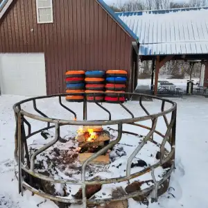 a house covered in snow